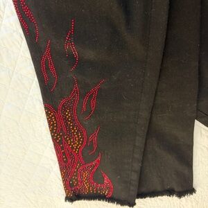 Carmar Mia Rhinestone Flame black jeans 26